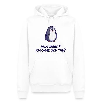 Tier Humorvoll Pinguin Statement Arktis Vogel - Männer Premium Bio Hoodie - Weiß - Vorne - Nico (187cm)