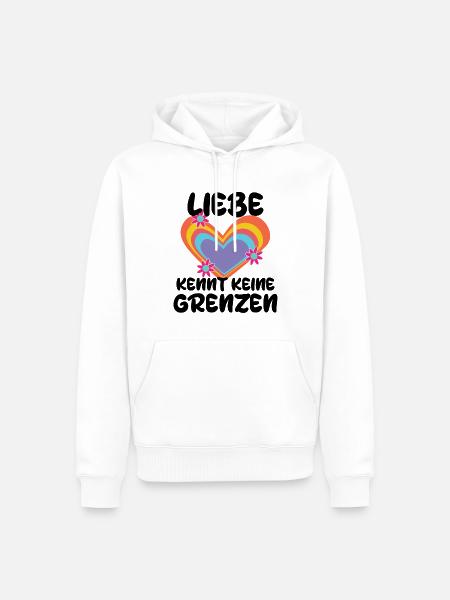 Gleichberechtigung Lgbt beziehung Herz Statement - Männer Premium Bio Hoodie - Weiß