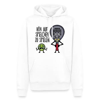 Freizeit Spieler Statement Padel Ball Schläger - Männer Premium Bio Hoodie - Weiß - Vorne - Nico (187cm)