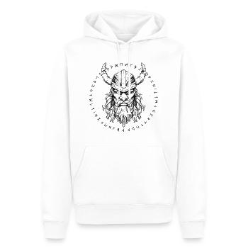 Einherjar - Sweat à capuche Premium bio Homme - blanc - Devant - Nico (187cm)