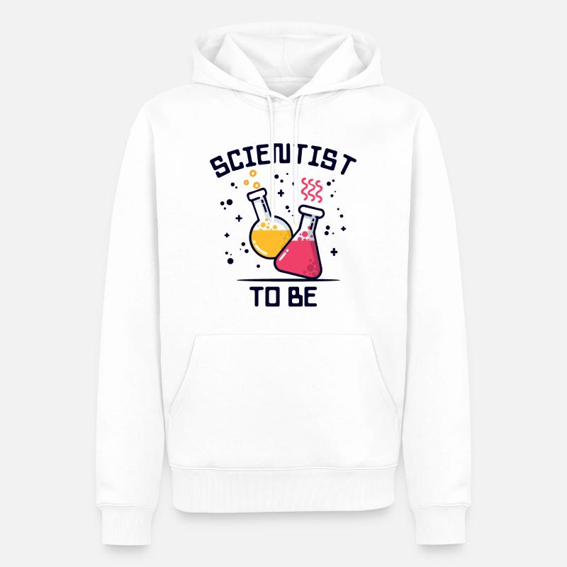 Workaholic Wissenschafter Statement Beruf Karriere - Männer Premium Bio Hoodie - Weiß