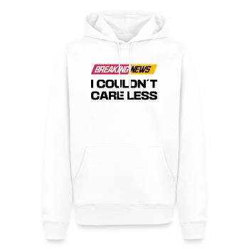 Je ne me soucie pas de la déclaration - Sweat à capuche Premium bio Homme - blanc - Devant - Nico (187cm)