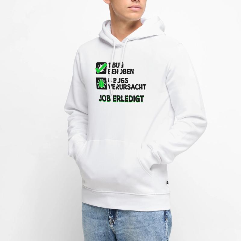 Open Source Bugfixing Bugs Developer Programmier Männer Premium Bio Hoodie