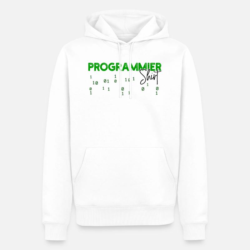 Programmeur Développeur Code Statement Scripting - Sweat à capuche Premium bio Homme - blanc