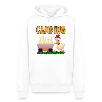 CAMPING GETRÄNKE - Männer Premium Bio Hoodie - Weiß - Vorne - Nico (187cm)