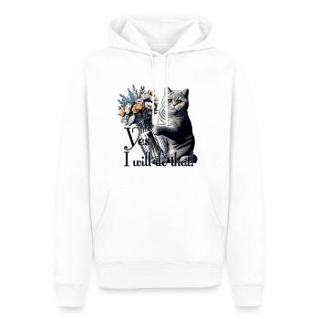 BKH Britisch Kurzhaar Katze Vase umkippen Geschenk - Männer Premium Bio Hoodie - Weiß - Vorne - Nico (187cm)
