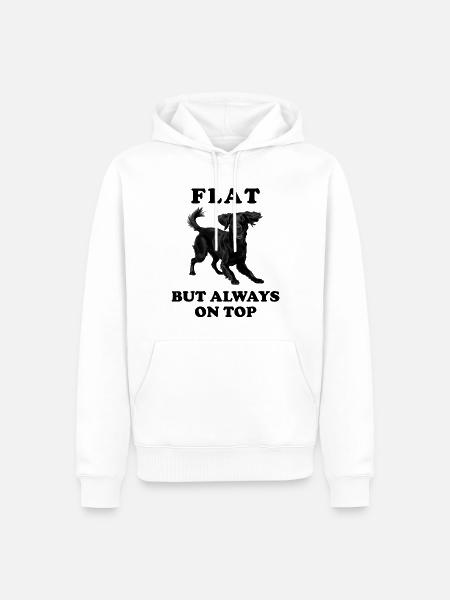 My funny Flat coated Retriever - Männer Premium Bio Hoodie - Weiß