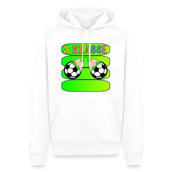 Grundschule 3. Klasse Fußball - Männer Premium Bio Hoodie - Weiß - Vorne - Nico (187cm)