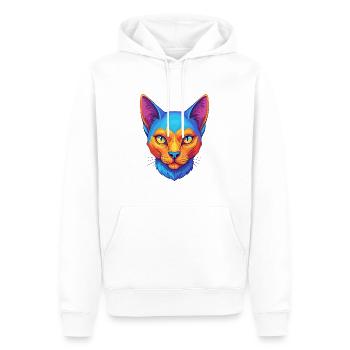 Korat Katze Rasse Cartoon Kawaii Tier Haustier - Männer Premium Bio Hoodie - Weiß - Vorne - Nico (187cm)