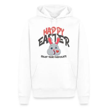 Joyeuses Pâques - Sweat à capuche Premium bio Homme - blanc - Devant - Nico (187cm)