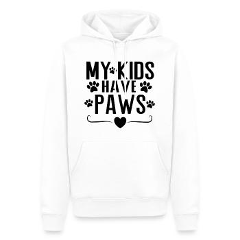 Mes enfants ont des pattes – Conception de la déclaration parentale de chien - Sweat à capuche Premium bio Homme - blanc - Devant - Nico (187cm)