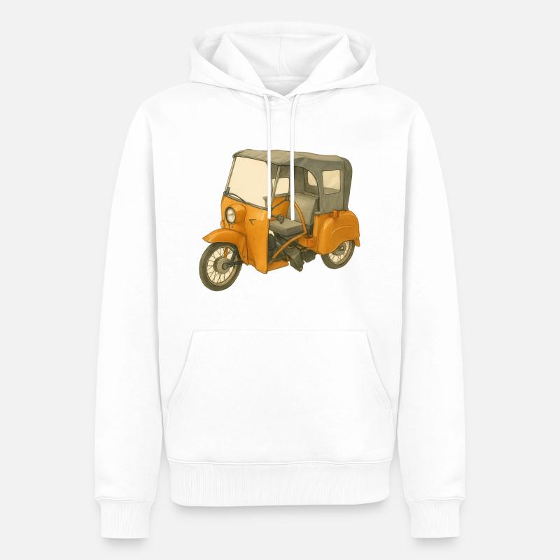 Krause Duo als Comic - Männer Premium Bio Hoodie - Weiß