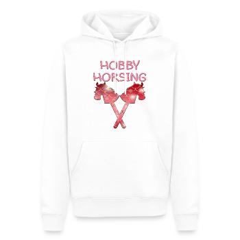 CHEVAL DE CHEVAL DE LOISIR - Sweat à capuche Premium bio Homme - blanc - Devant - Nico (187cm)
