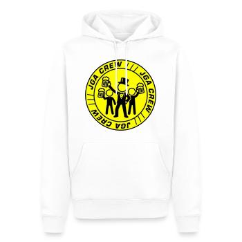 Conception de logo d’équipage d’enterrement de vie de garçon - Sweat à capuche Premium bio Homme - blanc - Devant - Nico (187cm)