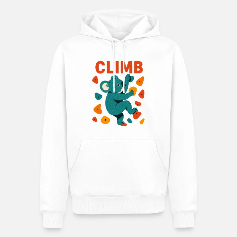 Bouldern Koala Koalabär Aufstieg Klettern Geschenk - Männer Premium Bio Hoodie - Weiß