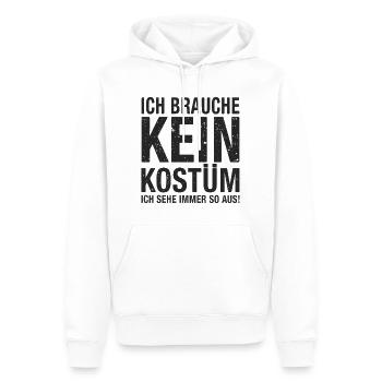 Karneval Fasching Fasnet Kostüm - Männer Premium Bio Hoodie - Weiß - Vorne - Nico (187cm)