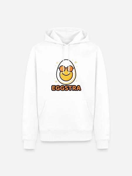 EGGSTRA Chill Mode Ei mit Sonnenbrille Ostern - Männer Premium Bio Hoodie - Weiß