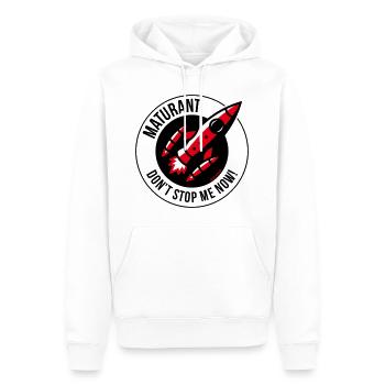 Maturant – Don’t Stop Me Now! (Matura / POS 3C) - Männer Premium Bio Hoodie - Weiß - Vorne - Nico (187cm)