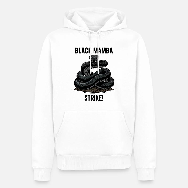 Mamba Noir Serpent Danger Strike Mamba - Sweat à capuche Premium bio Homme - blanc