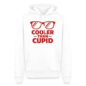 Plus Cool que Cupidon Cœurs Rétro - Sweat à capuche Premium bio Homme - blanc - Devant - Nico (187cm)