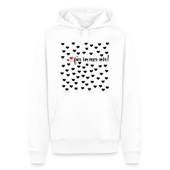 Liebe Für Immer - Männer Premium Bio Hoodie - Weiß - Vorne - Nico (187cm)