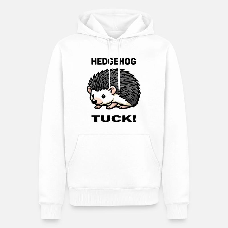 Igel-Igel-Igel-Dornengarten - Männer Premium Bio Hoodie - Weiß
