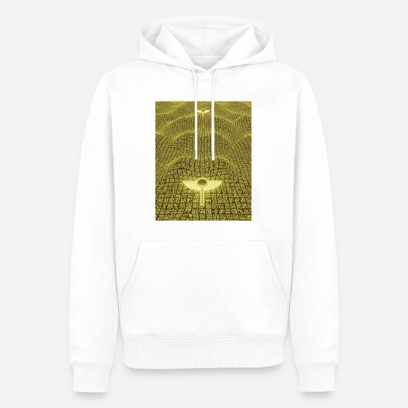Ancient Golden Code Alien Artifact - Men’s Premium Organic Hoodie - white