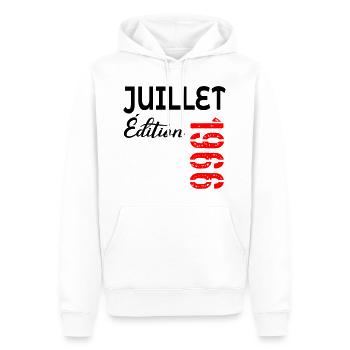 60e Anniversaire Juillet 1966 - Männer Premium Bio Hoodie - Weiß - Vorne - Nico (187cm)
