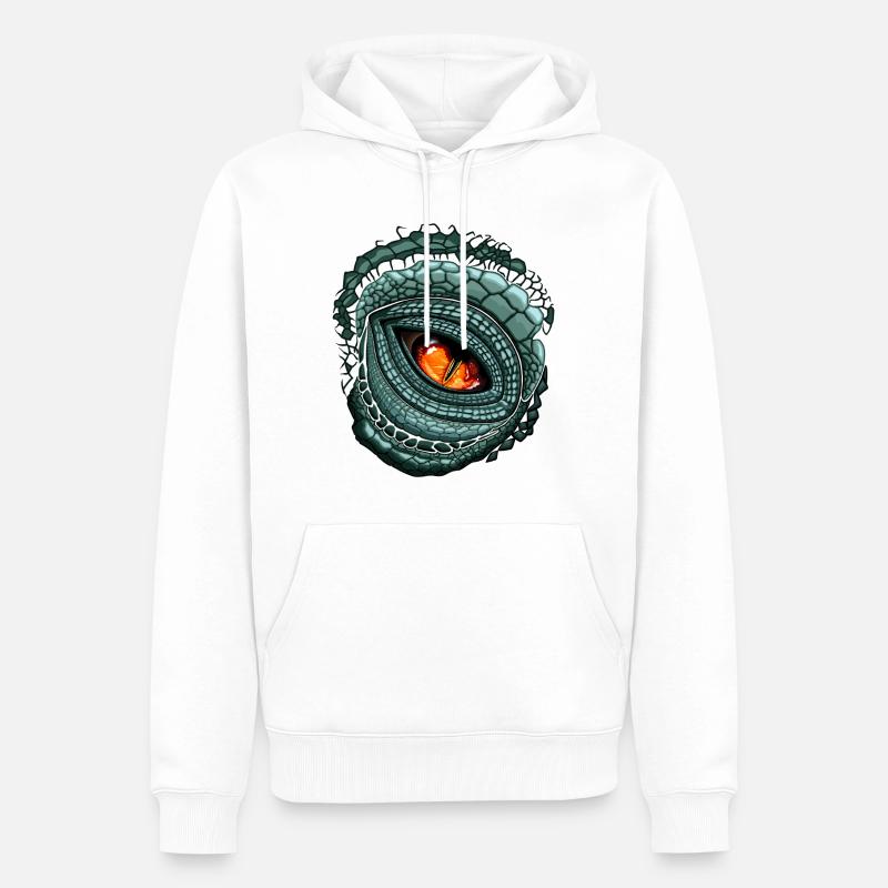 Prédateur Oculaire Primal - Sweat à capuche Premium bio Homme - blanc