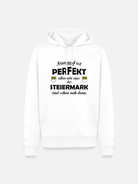 Steiermark - Männer Premium Bio Hoodie - Weiß