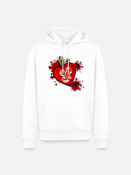 Halloween Kostüm Kirschen - Männer Premium Bio Hoodie - Weiß