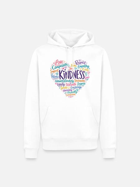 Freundlichkeit Mitgefühl Empathie Respekt - Männer Premium Bio Hoodie - Weiß