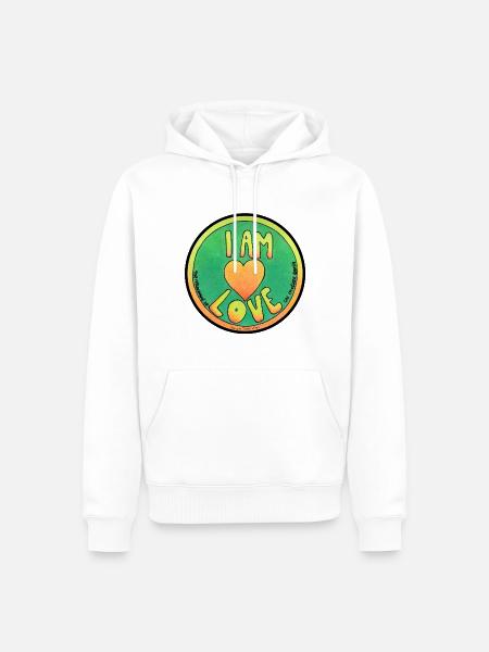 ICH BIN LIEBE - Männer Premium Bio Hoodie - Weiß