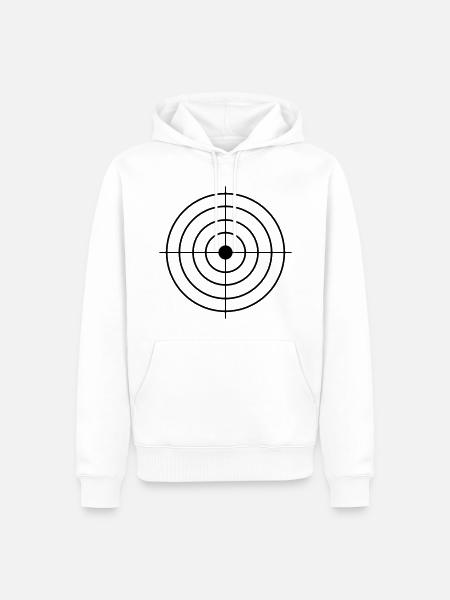 Zielscheibe - Männer Premium Bio Hoodie - Weiß