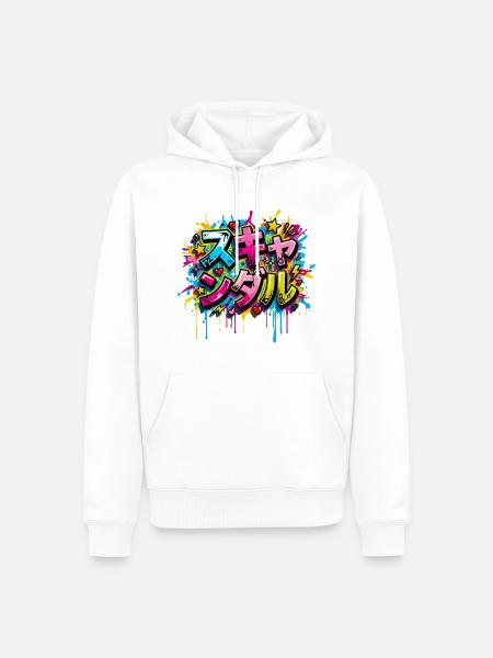 Skandal — スキャンダル - Männer Premium Bio Hoodie - Weiß