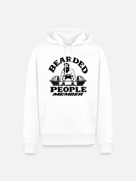 Bearded People Member - Männer Premium Bio Hoodie - Weiß