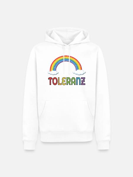 Toleranz Diversität - Männer Premium Bio Hoodie - Weiß
