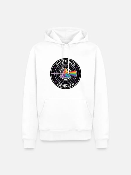 Photonikingenieur optisches Prismenabzeichen Geschenk - Männer Premium Bio Hoodie - Weiß