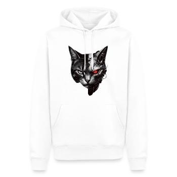 Halb-Katze Cyborg-Katze - Männer Premium Bio Hoodie - Weiß - Vorne - Nico (187cm)