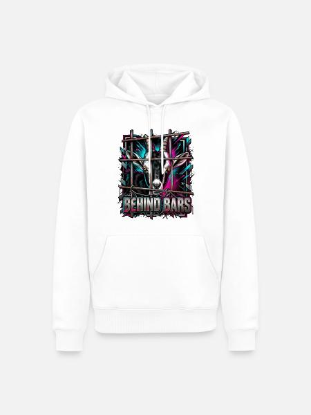 Hinter Gittern Neonziege - Männer Premium Bio Hoodie - Weiß