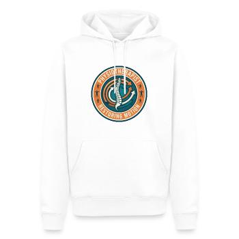 Physiotherapeut Restaurierung der Bewegung Wirbelsäulenabzeichen Geschenk - Männer Premium Bio Hoodie - Weiß - Vorne - Nico (187cm)