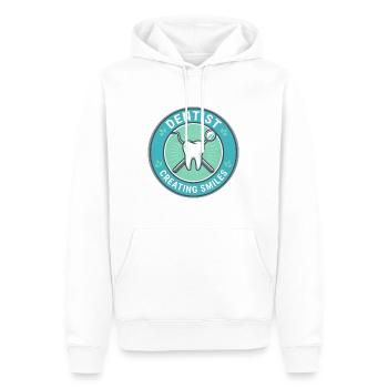 Zahnarzt erstellt Smiles Zahnmedizinische Werkzeuge Badge-Geschenk - Männer Premium Bio Hoodie - Weiß - Vorne - Nico (187cm)