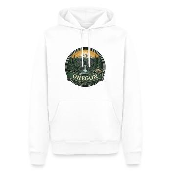 Oregon Multnomah Falls Mount Hood Reisegeschenk - Männer Premium Bio Hoodie - Weiß - Vorne - Nico (187cm)