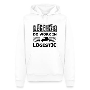 Logistik und Transport Legenden - Männer Premium Bio Hoodie - Weiß - Vorne - Nico (187cm)