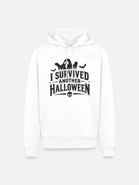 I Survived Another Halloween Gespenst - Männer Premium Bio Hoodie - Weiß