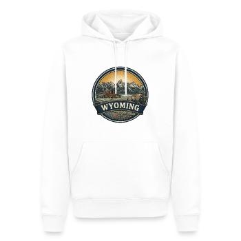 Reisesouvenir der Wyoming Grand Teton Mountains - Männer Premium Bio Hoodie - Weiß - Vorne - Nico (187cm)