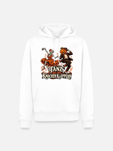Tanz, bis die Knochen klappern - Männer Premium Bio Hoodie - Weiß