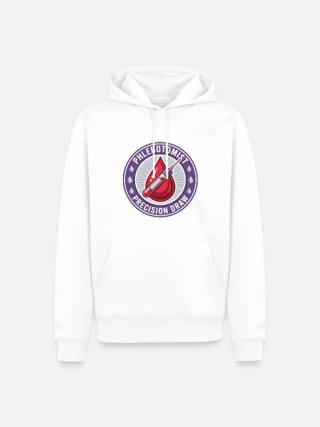 Phlebotomist Blutentnahme-Röhrchen-Abzeichen-Geschenk - Männer Premium Bio Hoodie - Weiß