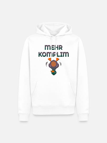 Komplimente Ente - Männer Premium Bio Hoodie - Weiß
