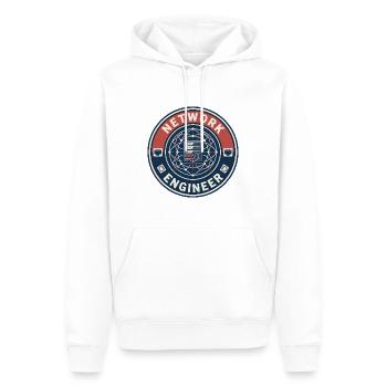 Vintage Network Engineer Server-Rack-Topologie-Topologie oben - Männer Premium Bio Hoodie - Weiß - Vorne - Nico (187cm)